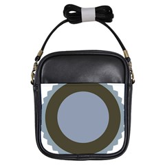 Circle Round Grey Blue Girls Sling Bags by Mariart