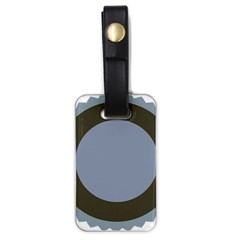 Circle Round Grey Blue Luggage Tags (one Side)  by Mariart