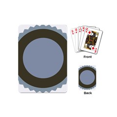 Circle Round Grey Blue Playing Cards (mini)  by Mariart