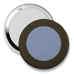 Circle Round Grey Blue 3  Handbag Mirrors by Mariart