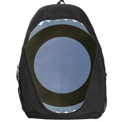 Circle Round Grey Blue Backpack Bag by Mariart