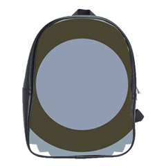 Circle Round Grey Blue School Bags (xl)  by Mariart