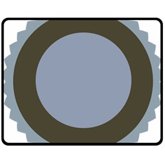 Circle Round Grey Blue Double Sided Fleece Blanket (medium)  by Mariart