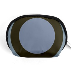 Circle Round Grey Blue Accessory Pouches (medium)  by Mariart