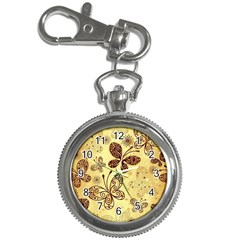 Butterfly Animals Fly Purple Gold Polkadot Flower Floral Star Sunflower Key Chain Watches by Mariart