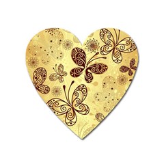 Butterfly Animals Fly Purple Gold Polkadot Flower Floral Star Sunflower Heart Magnet