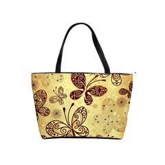 Butterfly Animals Fly Purple Gold Polkadot Flower Floral Star Sunflower Shoulder Handbags by Mariart