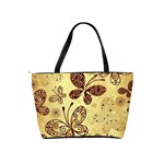 Butterfly Animals Fly Purple Gold Polkadot Flower Floral Star Sunflower Shoulder Handbags Back