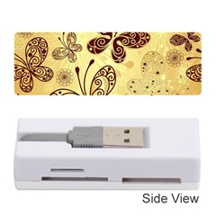 Butterfly Animals Fly Purple Gold Polkadot Flower Floral Star Sunflower Memory Card Reader (stick)  by Mariart