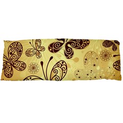 Butterfly Animals Fly Purple Gold Polkadot Flower Floral Star Sunflower Body Pillow Case Dakimakura (two Sides) by Mariart