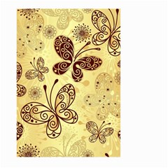 Butterfly Animals Fly Purple Gold Polkadot Flower Floral Star Sunflower Large Garden Flag (two Sides) by Mariart