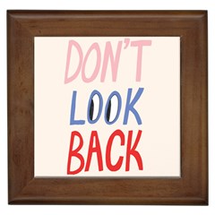 Don t Look Back Big Eye Pink Red Blue Sexy Framed Tiles by Mariart