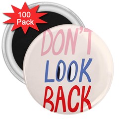 Don t Look Back Big Eye Pink Red Blue Sexy 3  Magnets (100 Pack) by Mariart