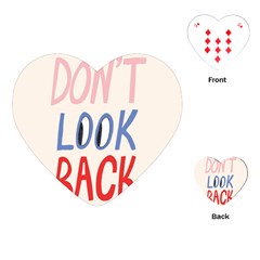 Don t Look Back Big Eye Pink Red Blue Sexy Playing Cards (heart)  by Mariart