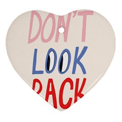 Don t Look Back Big Eye Pink Red Blue Sexy Heart Ornament (two Sides) by Mariart