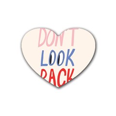 Don t Look Back Big Eye Pink Red Blue Sexy Heart Coaster (4 Pack)  by Mariart