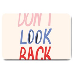 Don t Look Back Big Eye Pink Red Blue Sexy Large Doormat  by Mariart