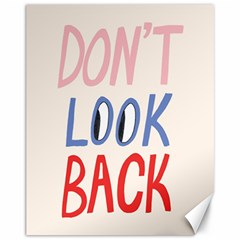 Don t Look Back Big Eye Pink Red Blue Sexy Canvas 11  X 14   by Mariart