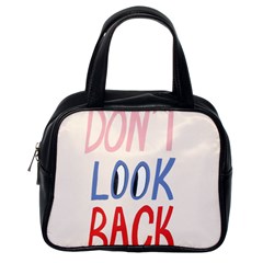 Don t Look Back Big Eye Pink Red Blue Sexy Classic Handbags (one Side) by Mariart