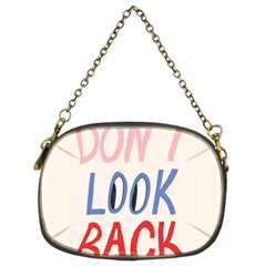 Don t Look Back Big Eye Pink Red Blue Sexy Chain Purses (two Sides)  by Mariart