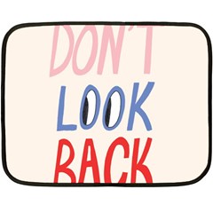 Don t Look Back Big Eye Pink Red Blue Sexy Double Sided Fleece Blanket (mini) 