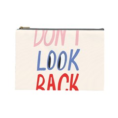 Don t Look Back Big Eye Pink Red Blue Sexy Cosmetic Bag (large)  by Mariart