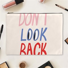 Don t Look Back Big Eye Pink Red Blue Sexy Cosmetic Bag (xl) by Mariart