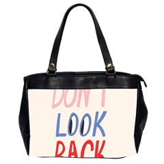 Don t Look Back Big Eye Pink Red Blue Sexy Office Handbags (2 Sides)  by Mariart