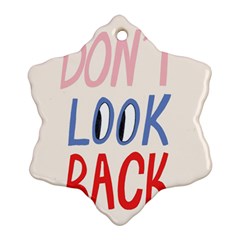 Don t Look Back Big Eye Pink Red Blue Sexy Ornament (snowflake) by Mariart