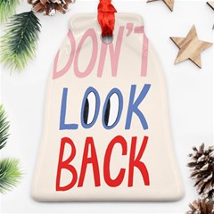 Don t Look Back Big Eye Pink Red Blue Sexy Ornament (bell) by Mariart