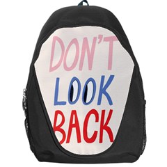 Don t Look Back Big Eye Pink Red Blue Sexy Backpack Bag by Mariart