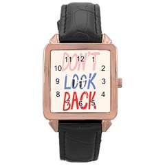 Don t Look Back Big Eye Pink Red Blue Sexy Rose Gold Leather Watch 