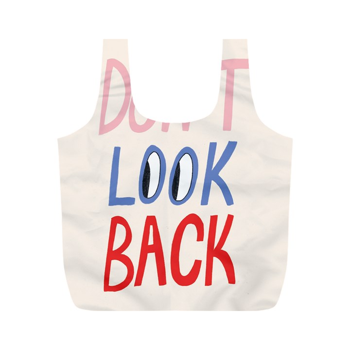 Don t Look Back Big Eye Pink Red Blue Sexy Full Print Recycle Bags (M) 