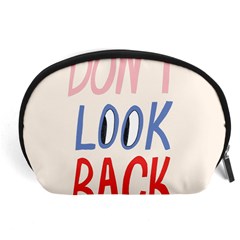 Don t Look Back Big Eye Pink Red Blue Sexy Accessory Pouches (large)  by Mariart