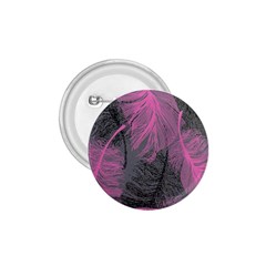 Feathers Quill Pink Grey 1 75  Buttons by Mariart