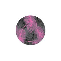 Feathers Quill Pink Grey Golf Ball Marker by Mariart