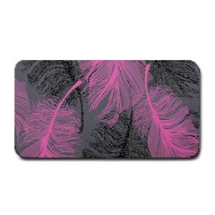 Feathers Quill Pink Grey Medium Bar Mats by Mariart