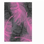 Feathers Quill Pink Grey Large Garden Flag (Two Sides) Front