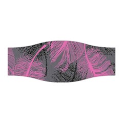 Feathers Quill Pink Grey Stretchable Headband by Mariart