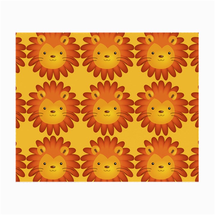 Cute Lion Face Orange Yellow Animals Small Glasses Cloth