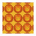 Cute Lion Face Orange Yellow Animals Medium Glasses Cloth (2-Side) Front