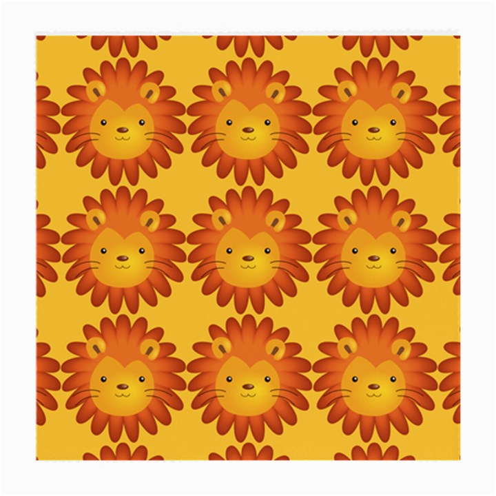 Cute Lion Face Orange Yellow Animals Medium Glasses Cloth (2-Side)