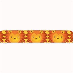 Cute Lion Face Orange Yellow Animals Small Bar Mats by Mariart