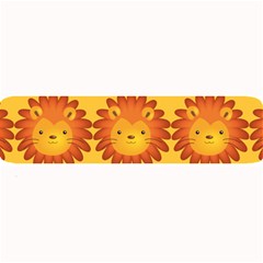 Cute Lion Face Orange Yellow Animals Large Bar Mats by Mariart