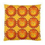 Cute Lion Face Orange Yellow Animals Standard Cushion Case (One Side) Front