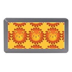 Cute Lion Face Orange Yellow Animals Memory Card Reader (mini) by Mariart