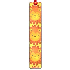 Cute Lion Face Orange Yellow Animals Large Book Marks by Mariart