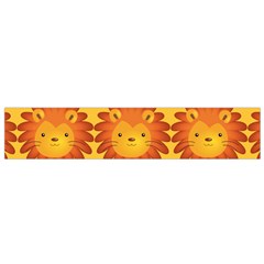 Cute Lion Face Orange Yellow Animals Flano Scarf (small) by Mariart