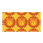 Cute Lion Face Orange Yellow Animals Satin Wrap Front