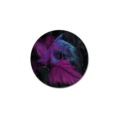 Feathers Quill Pink Black Blue Golf Ball Marker by Mariart